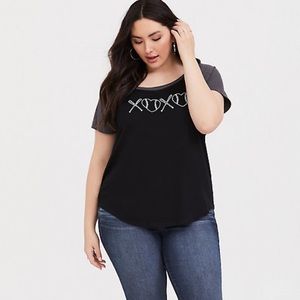 Torrid Women’s Plus Size XOXO Baseball Tee